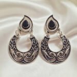 Oxidized  Multicolor Stone Traditional Jhumka Earrings | Boho Tribal Ethnic Earrings for Women