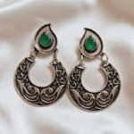 Oxidized  Multicolor Stone Traditional Jhumka Earrings | Boho Tribal Ethnic Earrings for Women