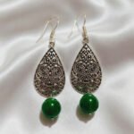 Oxidized  Multicolor Stone Traditional Jhumka Earrings | Boho Tribal Ethnic Earrings for Women