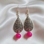 Oxidized  Multicolor Stone Traditional Jhumka Earrings | Boho Tribal Ethnic Earrings for Women