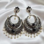 Oxidized  Multicolor Stone Traditional Jhumka Earrings | Boho Tribal Ethnic Earrings for Women