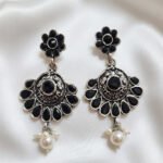 Oxidized  Multicolor Stone Traditional Jhumka Earrings | Boho Tribal Ethnic Earrings for Women