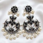 Oxidized  Multicolor Stone Traditional Jhumka Earrings | Boho Tribal Ethnic Earrings for Women