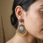 Oxidized  Multicolor Stone Traditional Jhumka Earrings | Boho Tribal Ethnic Earrings for Women