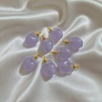 10pcs pack, Lavender Amethyst Pumpkin Charms , Gold Plated Findings , size approx 13x20mm