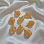 10pcs pack, peach Pumpkin Charms , Gold Plated Findings , size approx 13x20mm