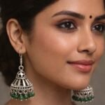 Oxidized Silver Multicolor Stone Jhumka Earrings – Traditional Indian Ethnic Drop Earrings