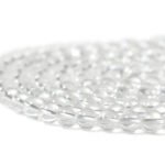 10 Strands, 6mm White Smooth Round Glass Beads – Glossy Clear White Round Beads for Jewelry Making – Sold per 10 Lines Pack (Approx 60~65 Beads per Line)