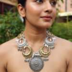 Oxidized Tribal Statement Necklace for Women | Boho Ethnic Indian Jewelry | Vintage Antique Silver Necklace