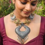 Oxidized Tribal Statement Necklace for Women | Boho Ethnic Indian Jewelry | Vintage Antique Silver Necklace