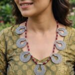 Oxidized Tribal Statement Necklace for Women | Boho Ethnic Indian Jewelry | Vintage Antique Silver Necklace