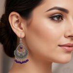 Boho Ethnic Statement Earrings for Women | Oxidized Tribal Dangle Earrings | Handmade Fashion Jewelry