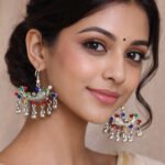 Boho Ethnic Statement Earrings for Women | Oxidized Tribal Dangle Earrings | Handmade Fashion Jewelry