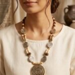 Handcrafted Natural  Bead Tribal Necklace – Boho Ethnic Statement Jewelry