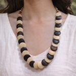 Handcrafted Natural  Bead Tribal Necklace – Boho Ethnic Statement Jewelry