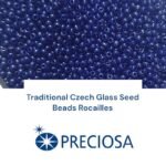 Original Pack (500g), Preciosa Czech Glass Seed Beads 11/0 Size – Traditional Rocailles Beads, Premium Quality , Nevy Blue Luster