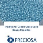 Original Pack (500g), Preciosa Czech Glass Seed Beads 11/0 Size – Traditional Rocailles Beads, Premium Quality ,Turquoise Blue color