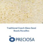 Original Pack (500g), Preciosa Czech Glass Seed Beads 11/0 Size – Traditional Rocailles Beads, Premium Quality, Cream Ivory color luster