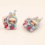 4pcs pcs Acrylic Cute Cartoon Charms Pendant for Jewelry Making DIY Earrings Necklace Bracelet, Key Ring Size Approx 15x30mm