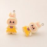 4pcs pcs Acrylic Cute Cartoon Charms Pendant for Jewelry Making DIY Earrings Necklace Bracelet, Key Ring, Size Approx 17x26mm