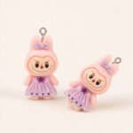 4pcs pcs Acrylic Cute Cartoon Charms Pendant for Jewelry Making DIY Earrings Necklace Bracelet, Key Ring Size Approx 15x30mm