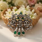 Stone inlay Oxidized Silver Pendant for Jewelry making Size approx 60mm, Sold Per Piece.